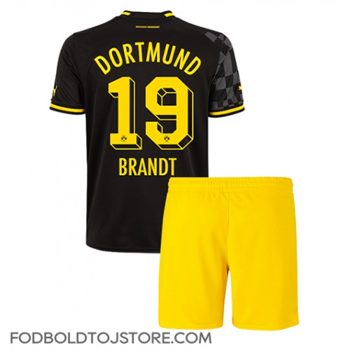 Borussia Dortmund Julian Brandt #19 Udebanesæt Børn 2022-23 Kortærmet (+ Korte bukser)
